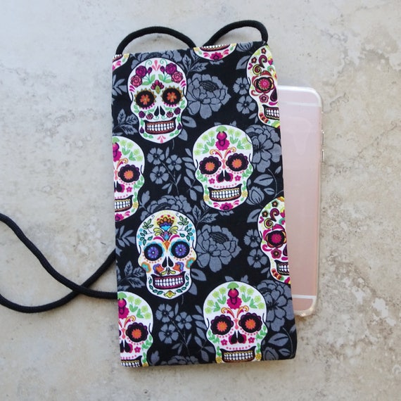 Skull Necklace Pouch Cell Phone Case Eyeglass Case Day of