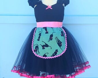 CAT costume for girls, Cat costume for kids, Cat costume for toddler, black cat costume, kitten costume, black cat tutu dress for girls