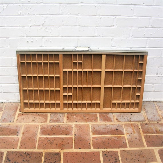 Antique Vintage Printers Wooden Tray Antique Vintage Printers