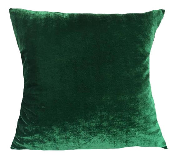 Green Velvet Pillow 24 inch 26 inch Euro Sham Euro Pillow