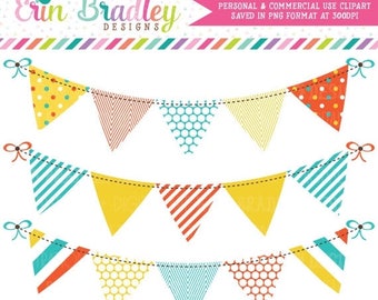 Colorful Bunting Clipart Clip Art Banner Flags for Personal