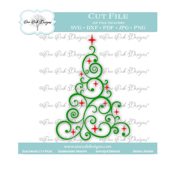 Swirly Tree SVG File PDF / dxf / jpg / png / eps / ai