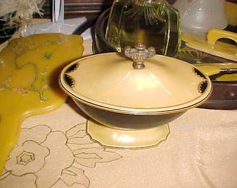 Vintage ART Deco Vanity Item PYRALIN SHERATON Cover Bowl/Cosmetics or Candy Will Grace Any Room In Home