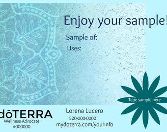 sample cards printable doterra sample   Etsy card Doterra