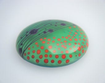 Moogin Beads - Bright abstract lampwork glass CABOCHON - 30mm - SRA