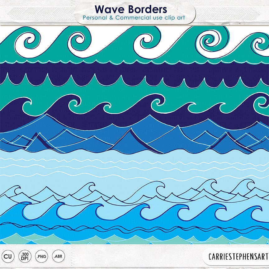 Wave Border Clip Art Water Border Image Water ClipArt PNG