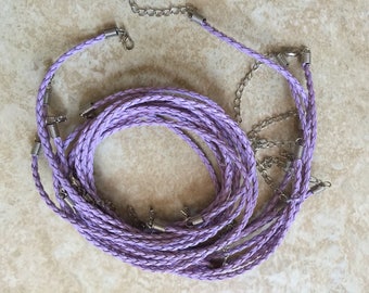 10 Braided Purple 16" neck cords with closure US Seller