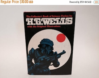 SUMMER BLOWOUT Vintage Sci Fi Book The Collector's Book of Science Fiction by H. G. Wells 1978 Hardcover Anthology Illustrated