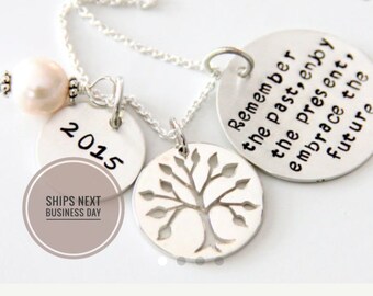 Retirement Necklace For mom - Retirement - Co worker Gift - Remember The Past Necklace - Retirement Gift Ideas - Military Retirement Woman