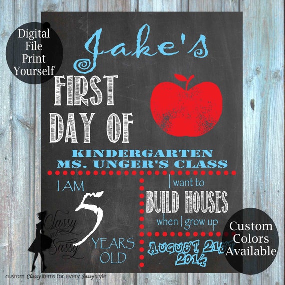 First Day Of School Chalkboard Sign 177