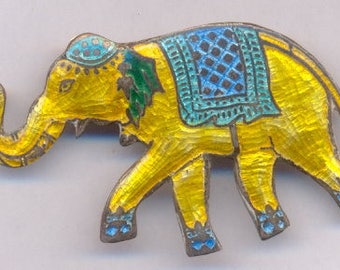 Vintage Sterling Enamel Circus Elephant
