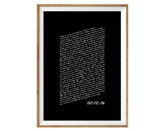 PRINTABLE Valentines Day Gift. Wedding Vows Keepsake Print for Newlyweds & Anniversaries - Script
