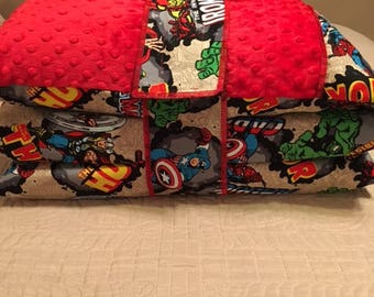 Kindermat / Nap Mat Cover in Avengers Print