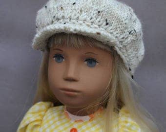 Cream Tweed Newsboy Caps for Schoenhut or Sasha & Gregor Dolls