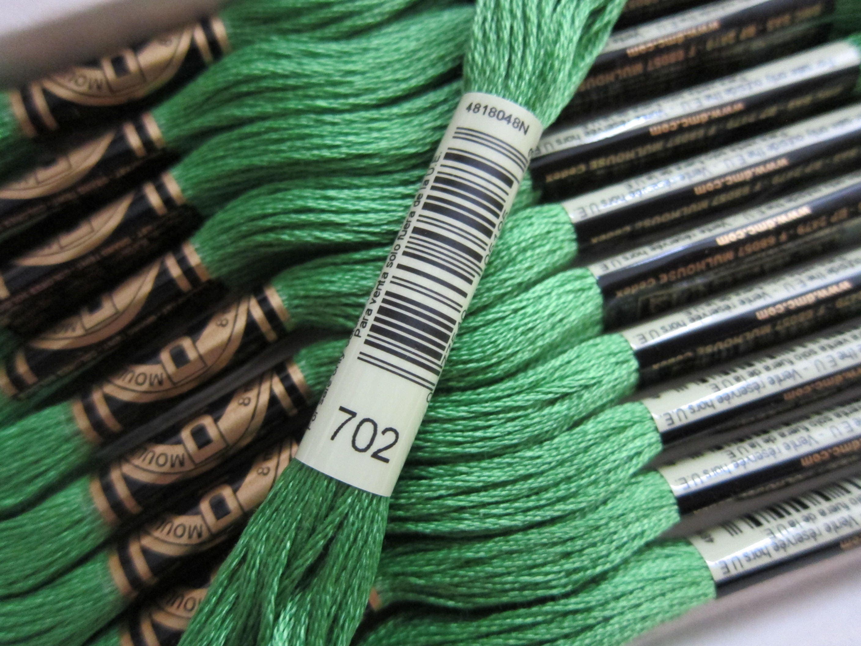 Kelly Green 702 DMC Cotton Embroidery Floss 8m / 8.7 yd.