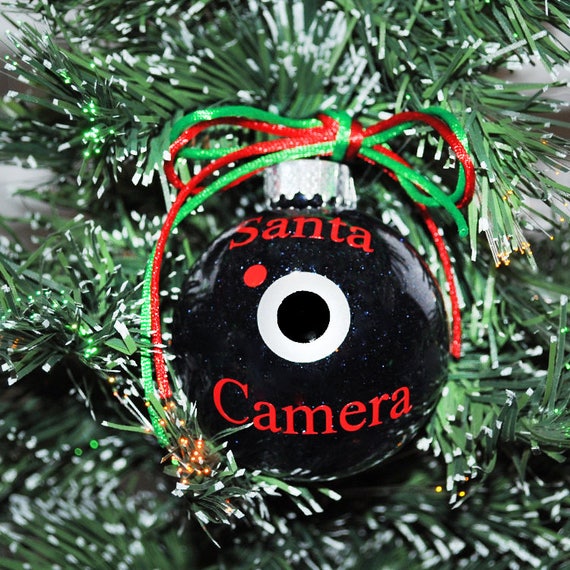 Santa Spy Camera Ornament Shatterproof Plastic Elf Santa Spy Camera Ornament Shatterproof Plastic Elf