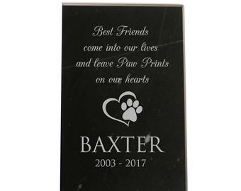 Engraved Pet Memorial Marble Plaque, Headstone, Grave Marker