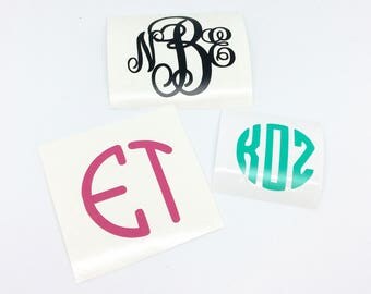 Vinyl monogram decal, monogram sticker, car decal, monogram, vinyl decal, phone decal, vinyl monogram, laptop decal, vine monogram