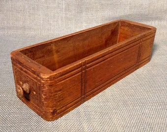 Old Empty Drawer From a Treadle Sewing Machine - Long with Wood Knob - Left Side