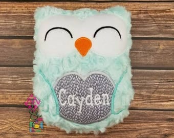 Personalized Owl Stuffed Animal - Baby Gift - Personalized Owl - Owl with Name - Soft Owl - Plush Owl - Mint Owl - Stuffie - Baby Shower