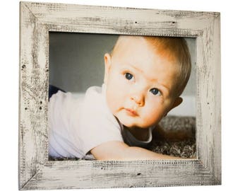 16x20 Barnwood Picture Frame - Whitewash