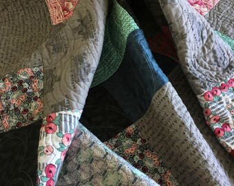 Downton Abbey quilt, handmade lap quilt, made in Canada