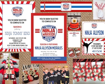 AMERICAN NINJA WARRIOR // Birthday + Baby + Bridal Shower + Retirement Invitation // Full Service Printing + Coordinating Items