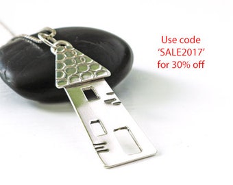 Handmade Sterling Silver House Pendant. Home Sweet Home Necklace. Quirky Fun Jewellery