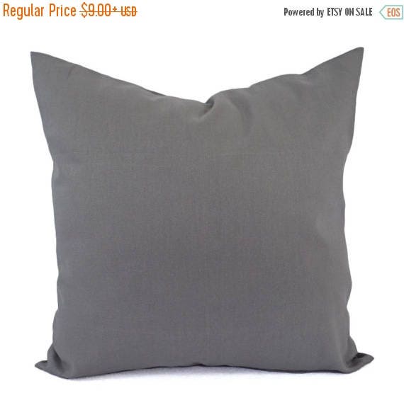 15 OFF SALE Medium Grey Decorative Pillow Cover Grey Pillow