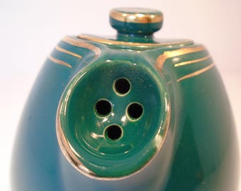 Hall Coffee Pot Tea Pot 0820 Green With Gold