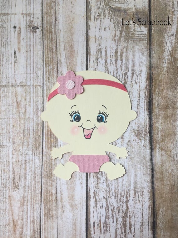 1 Paper Doll Baby Girl Die Cut ScrapbookHandmade PreMade