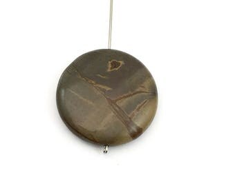 1 red creek jasper stone beads /30mm #PP 130