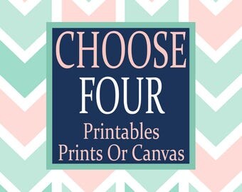 Choose Any 4 Wall Art Nursery Printables Canvas or Prints Nursery Quotes Bedroom Wall Art Girl Nursery Art Boy Nursery Art