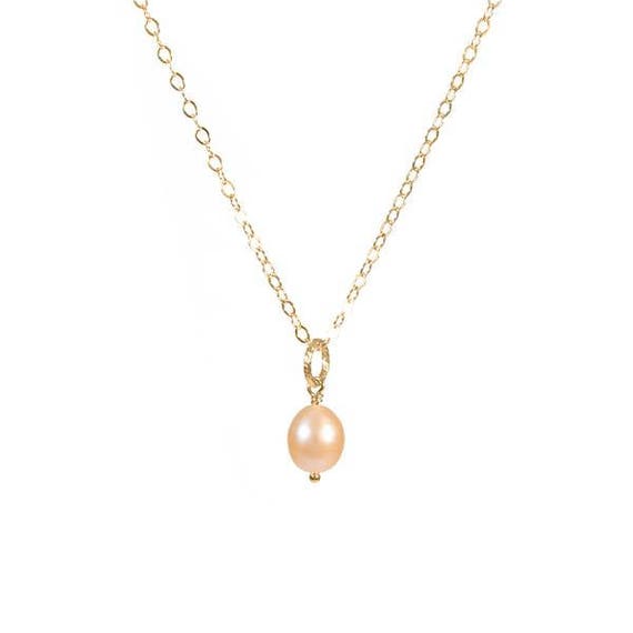 Single Pearl Drop Necklace