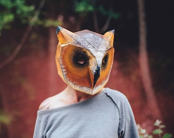 Owl mask - Make your own with this simple PDF Download