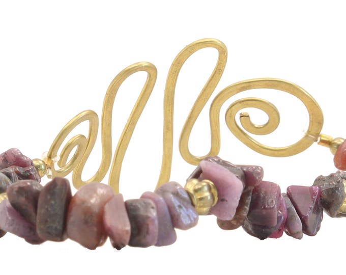 Ruby Gemstone Bracelet for Courage, Handmade Bracelet for Root Chakra, Reiki, Yoga