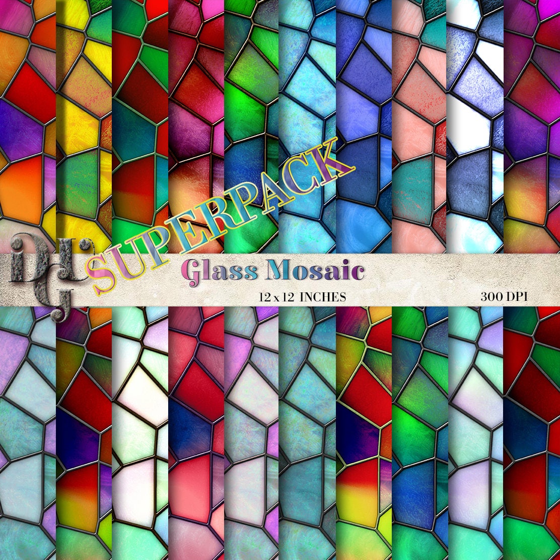stained glass design paper