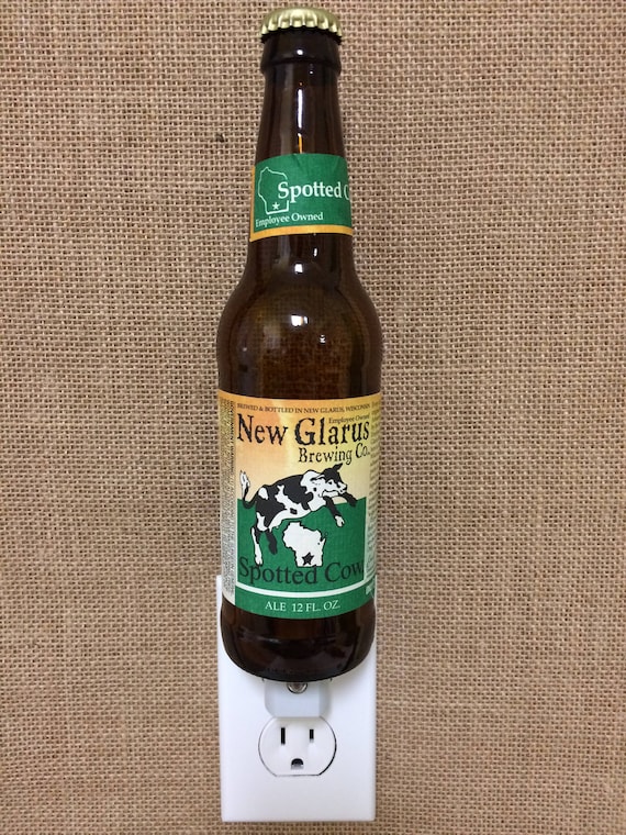 New Glarus Spotted Cow 12oz. Glass Bottle Night Light