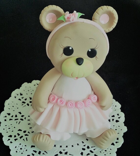Teddy Bear Topper Bear Baby Shower Bear Cake Topper Teddy