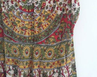 Vintage indian print dress