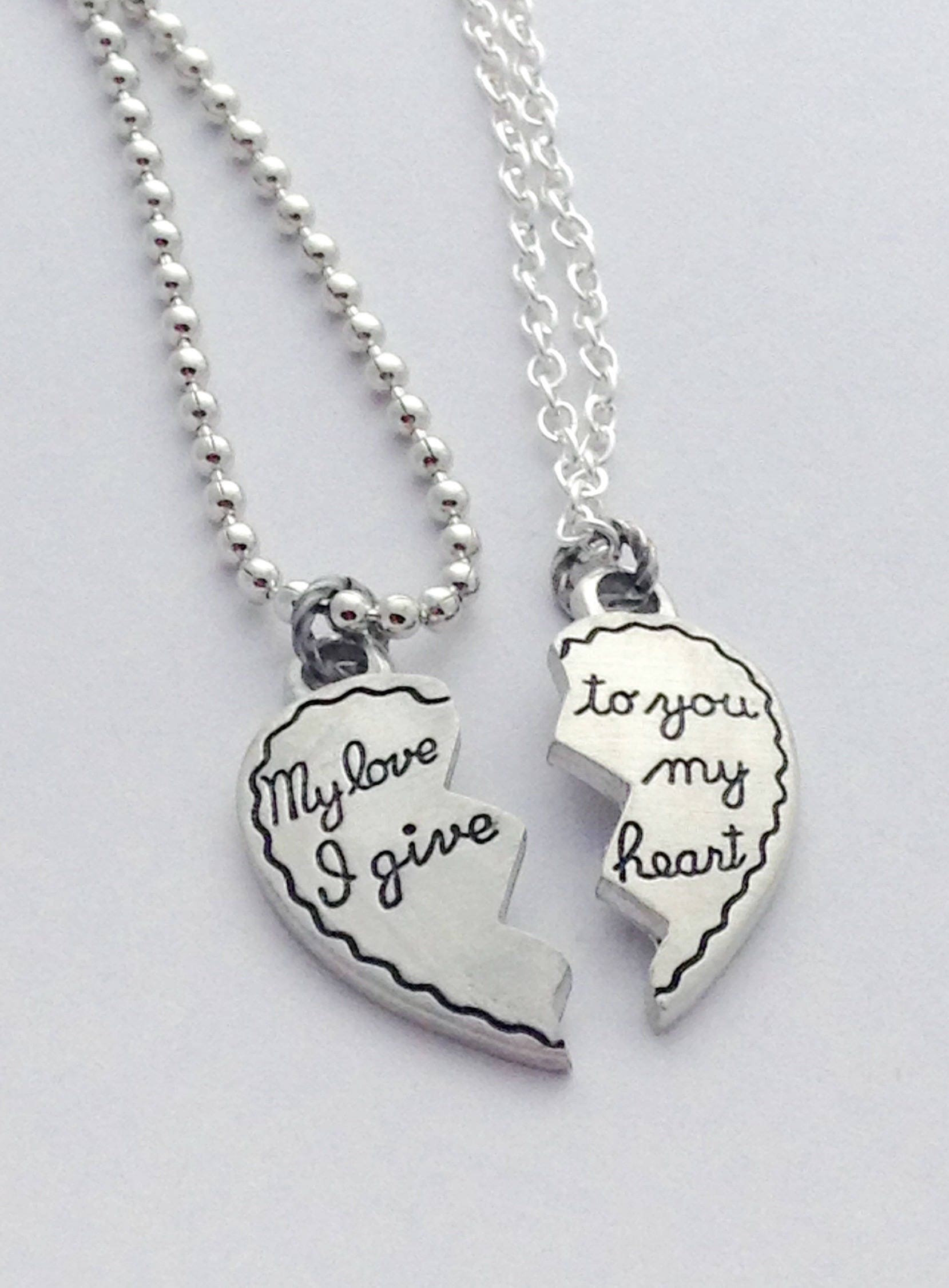 Couples Necklaces Gift For Boyfriend Girlfriend Gifts Half