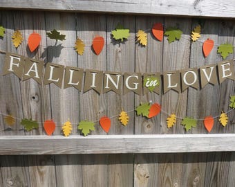 Falling in Love Banner, Fall Bridal Shower, Fall Shower, Fall Bridal Shower Banner, Falling in Love, Fall Wedding Banner, Fall Banner