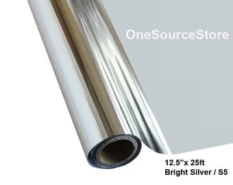 HTV Textile Foil / 12.5 "x 25 ft / Bright Silver / S5