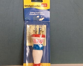 vintage KNITTING DOLL,wooden boxed deadstock unused in original package knitting g supply kids fun nostalgia