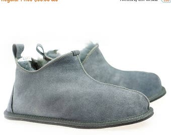 ON SALE Mens Sheepskin Shearling Slippers Moccasin Boots for