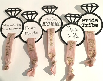 To Have and To Hold Your Hair Back Bachelorette Party Hair Ties Party Favors Bachelorette Party Favor