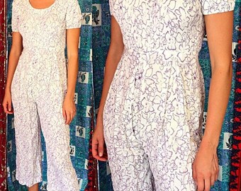 Sale Indian Jumpsuit Boho Jumpsuit Indian Jumpsuit Vintage 80s Jumper
