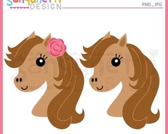 50% OFF Horse clipart, Horse head clipart, JPG, PNG, commercial use, Instant download