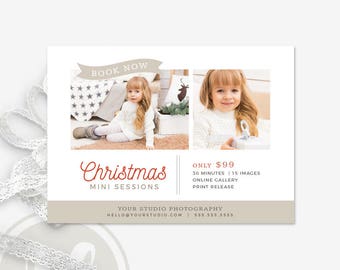 Christmas Mini Session Template - Christmas Markeing Board, Christmas Marketing, Holiday Mini Session Template, Holiday Marketing Board