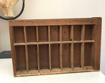 FREE SHIPPING - Small Vintage Printers Tray, Typesetters Tray